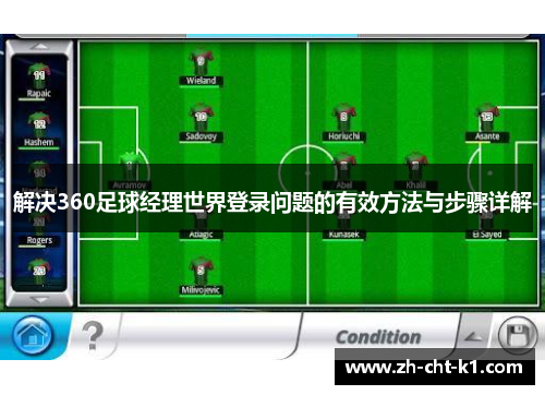 解决360足球经理世界登录问题的有效方法与步骤详解