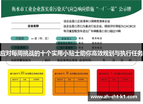 应对每周挑战的十个实用小贴士助你高效规划与执行任务 应对每周挑战的十个实用小贴士助你高效规划与执行任务